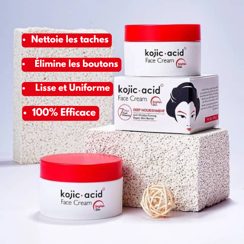 Crème Visage Kojic: Soin Complet Anti-Taches, Acné et Signes de l’Âge