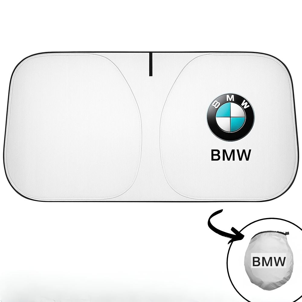 Foldable car sunshade with logo