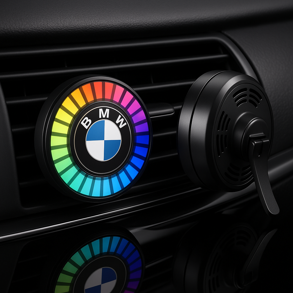 Musical rhythm LED car light with logo (with aroma diffuser)