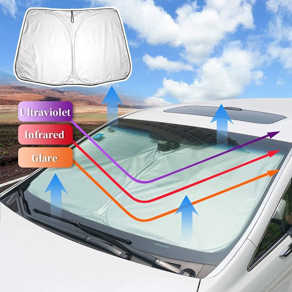 Foldable car sunshade with logo