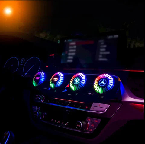 Musical rhythm LED car light with logo (with aroma diffuser)