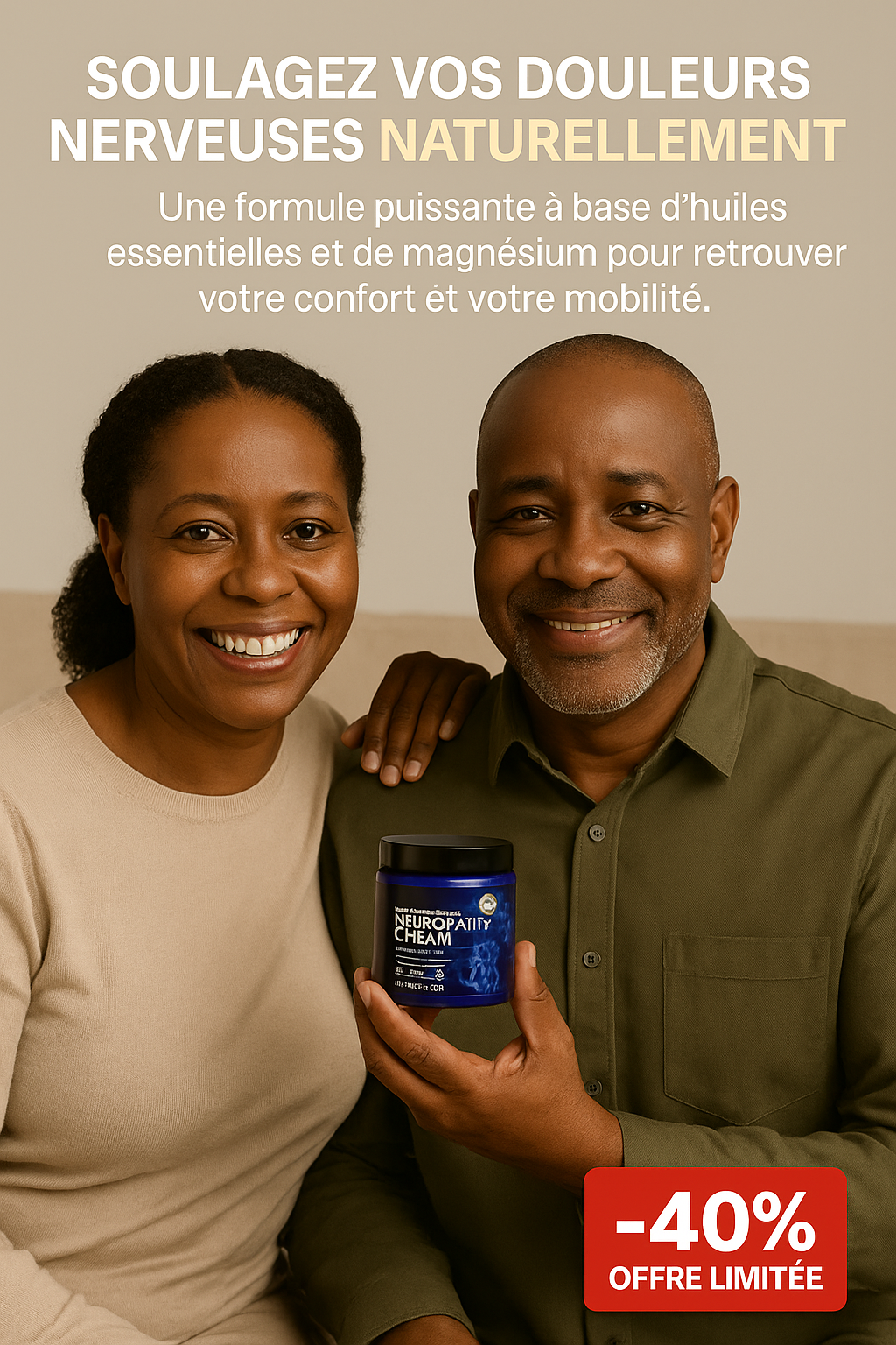 NeuroRelief™ – Crème Douce Apaisante pour Douleurs Nerveuses et Articulaires