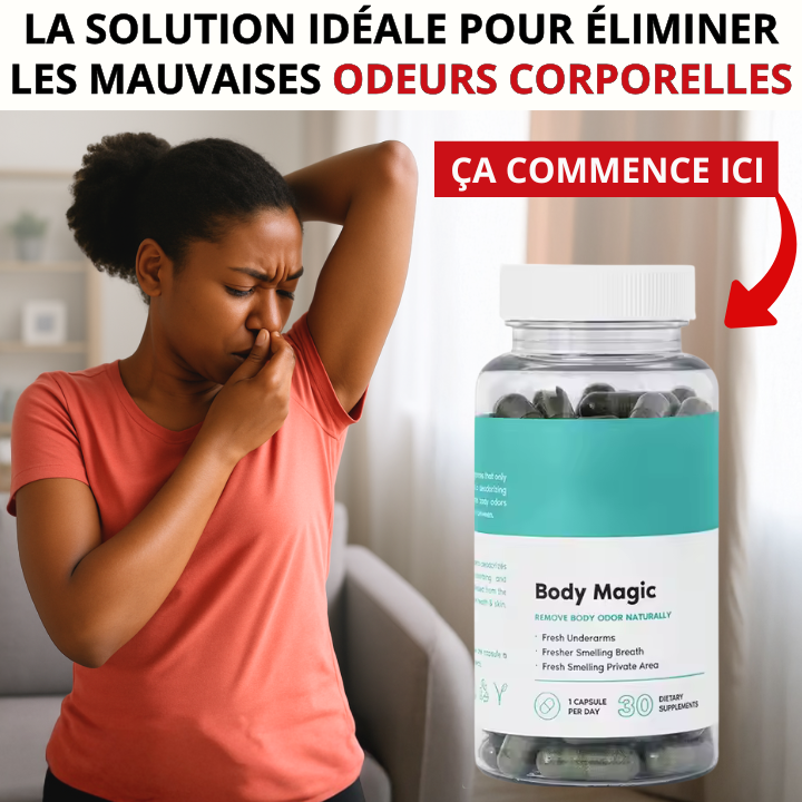 Les capsules de chlorophylle éliminent les odeurs corporelles